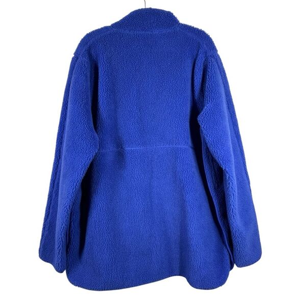 Nike Yoga Men’s Sherpa Pullover Sweatshirt Loose Fit Blue Activewear Size XL - Picture 6 of 9